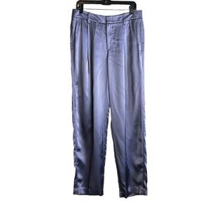 VINCE PANTS WOMENS 10 High Waisted Trousers In Lavender Purple Pleated Straight